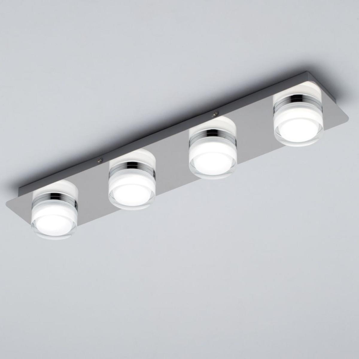 Brooke LED Bathroom Ceiling Spotlight Bar, Chrome – image 3