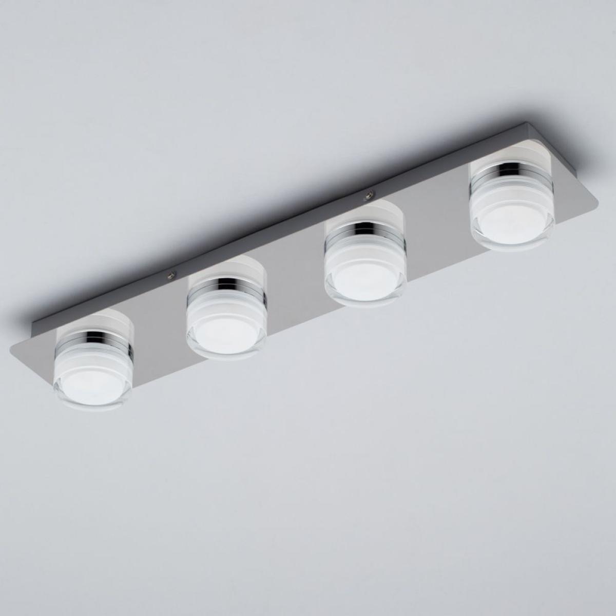 Brooke LED Bathroom Ceiling Spotlight Bar, Chrome – image 4