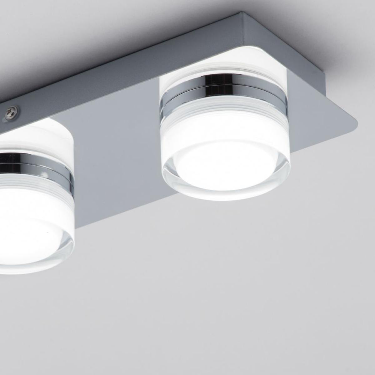 Brooke LED Bathroom Ceiling Spotlight Bar, Chrome – image 5