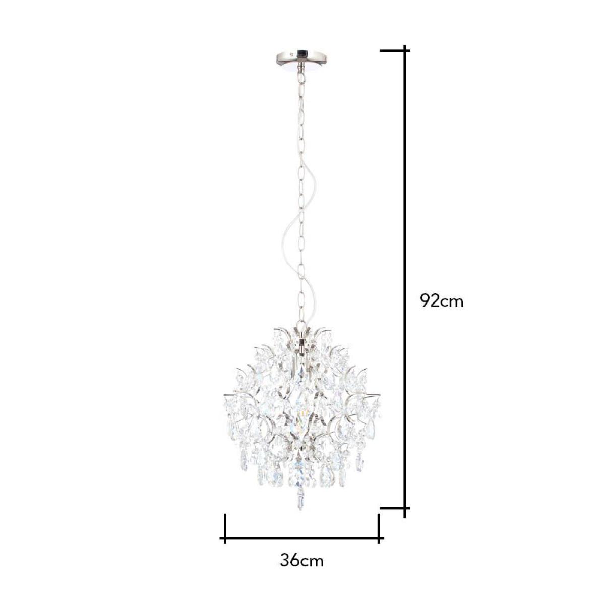 Lisa 1 Light Pendant, Nickel – image 10
