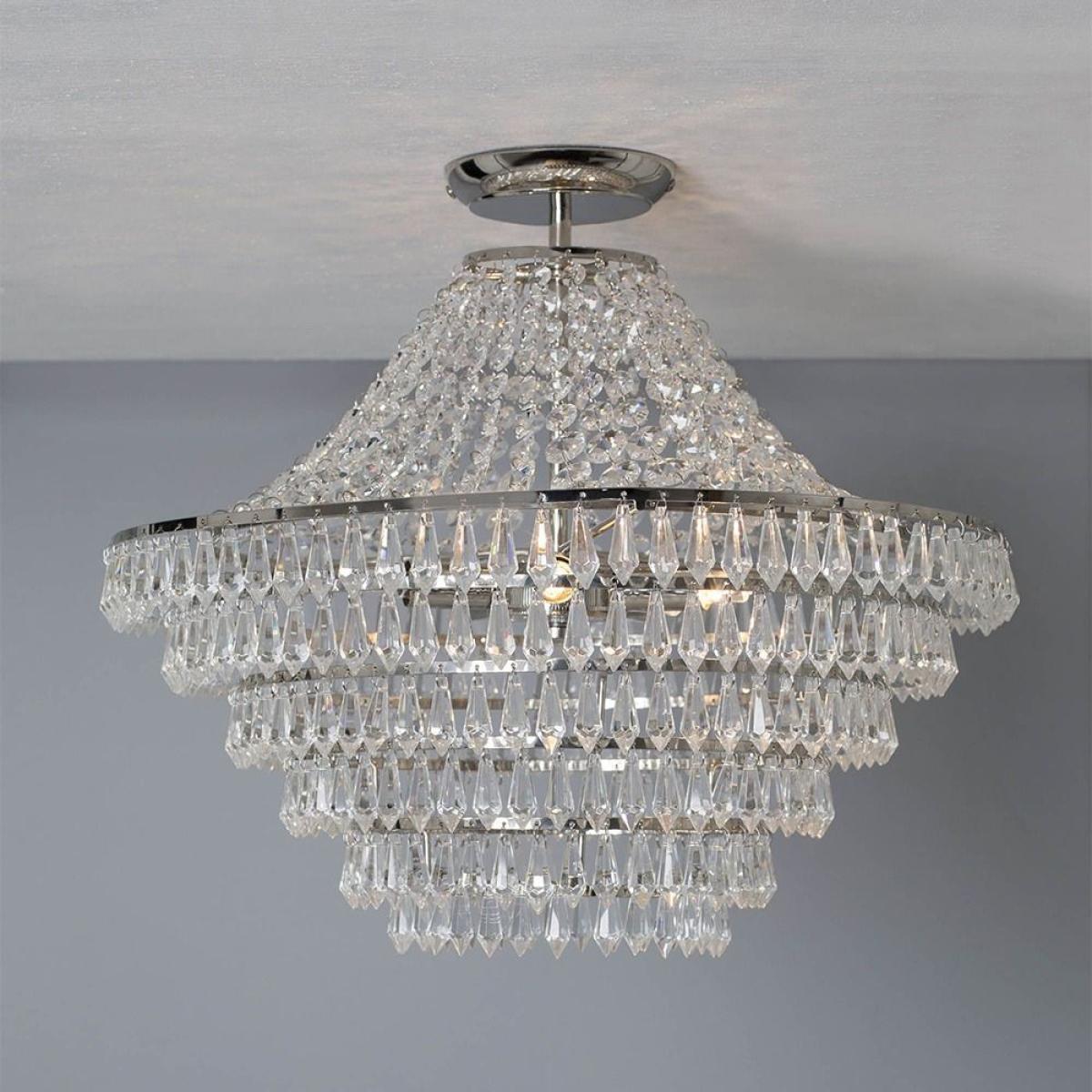 Ivy Flush Ceiling Light, Chrome – image 2