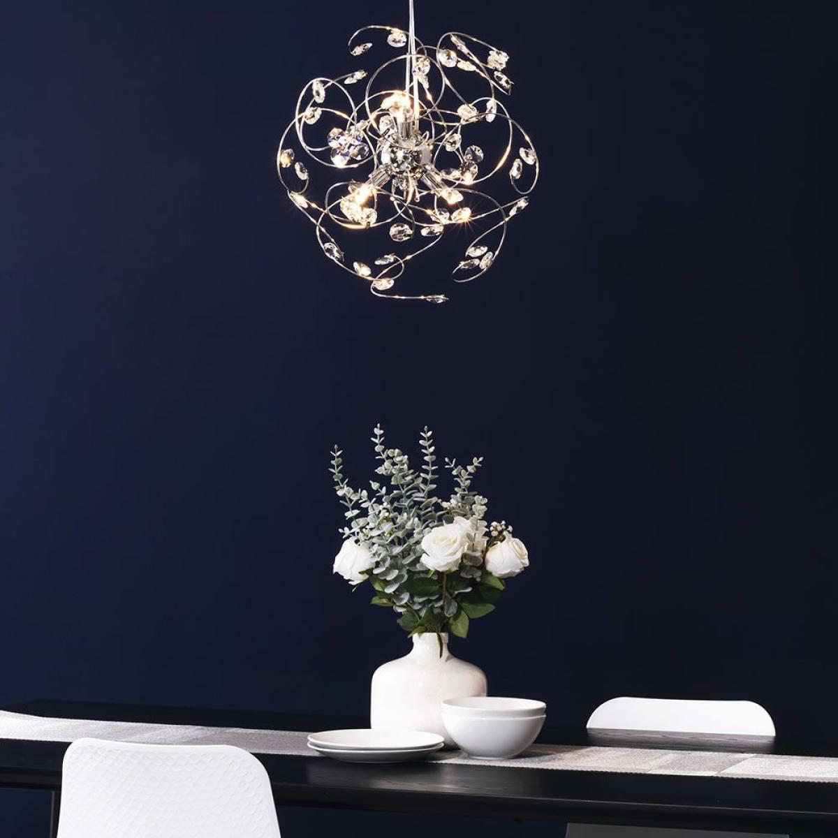 Othello Pendant with Clear Glass, Chrome – image 2
