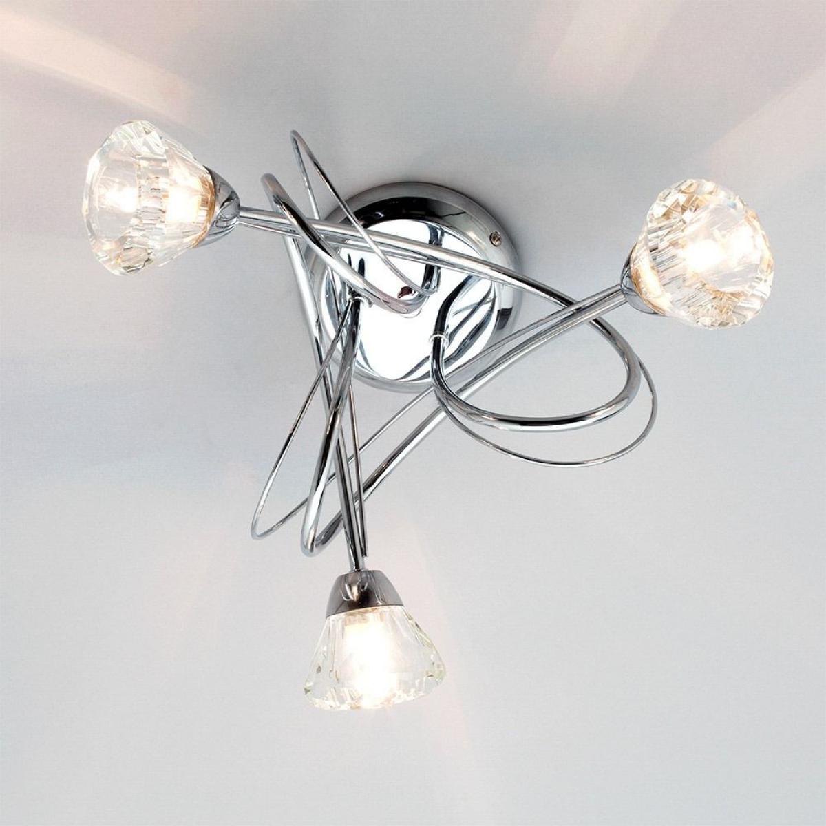 Marianne Small Flush Ceiling Light, Chrome – image 2