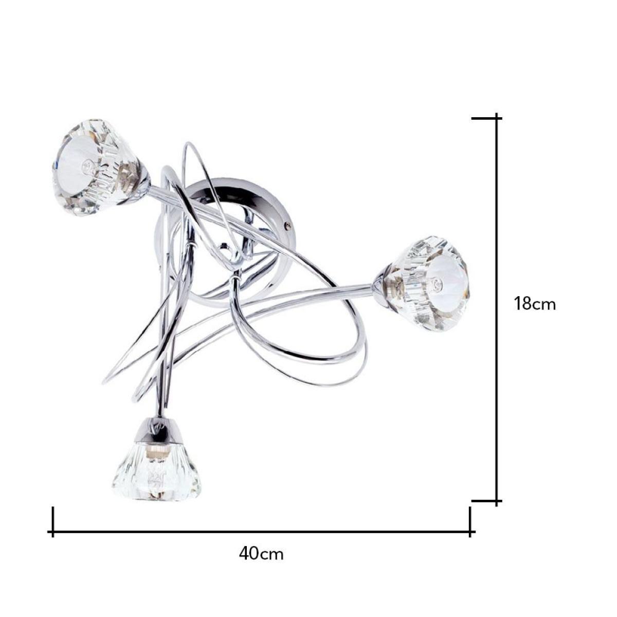 Marianne Small Flush Ceiling Light, Chrome – image 5