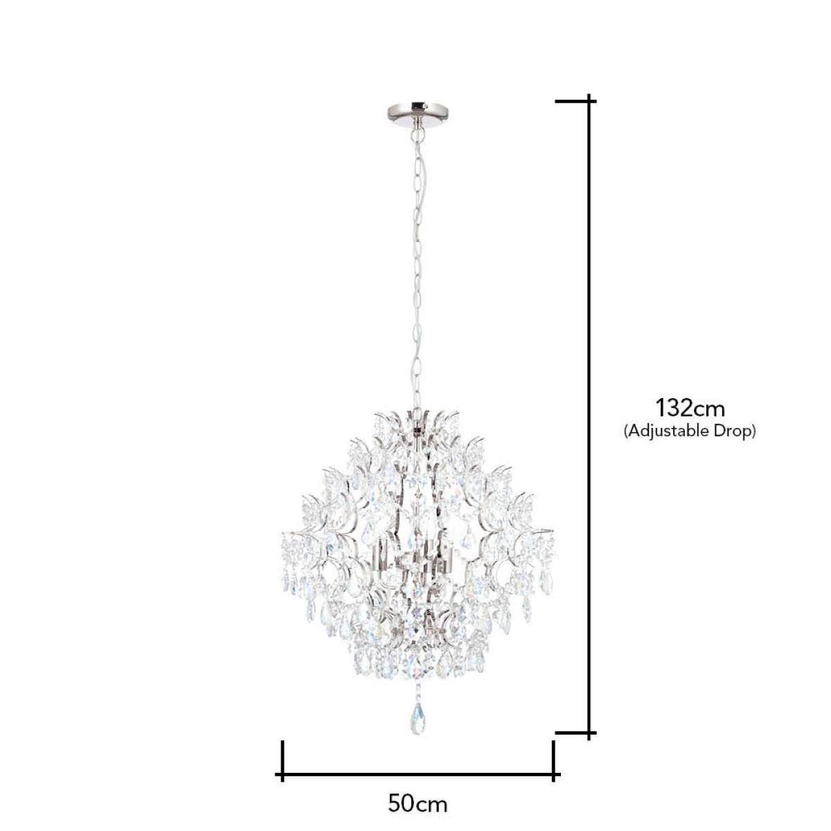 Lisa 3 Light Pendant, Nickel – image 10