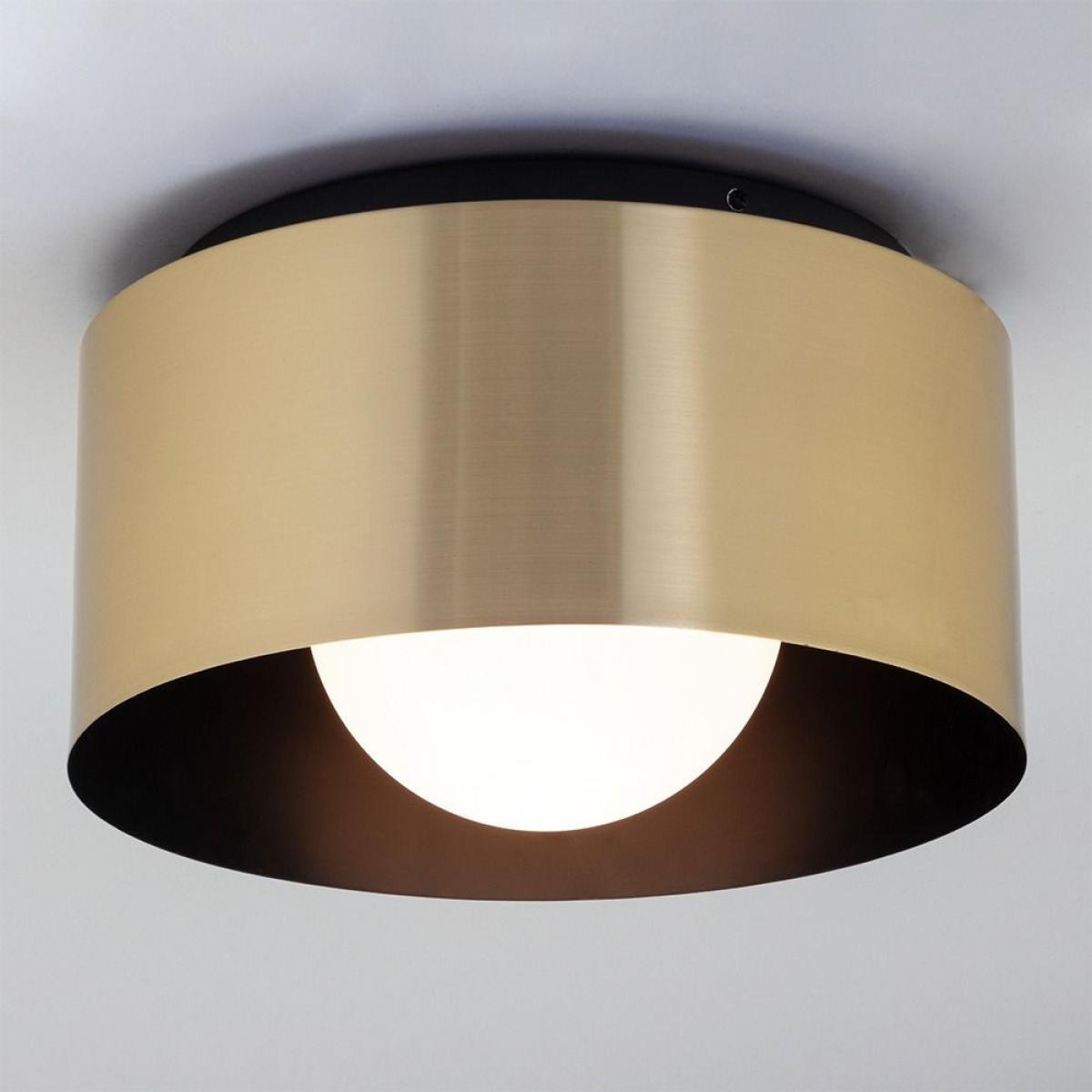 Aulum Flush Ceiling Light, Antique Brass – image 3