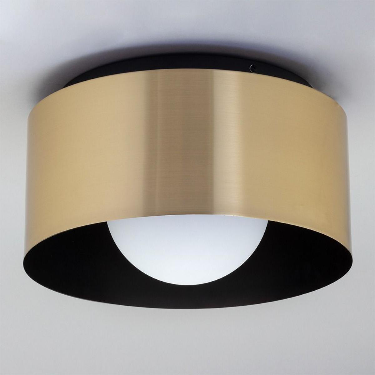 Aulum Flush Ceiling Light, Antique Brass – image 4