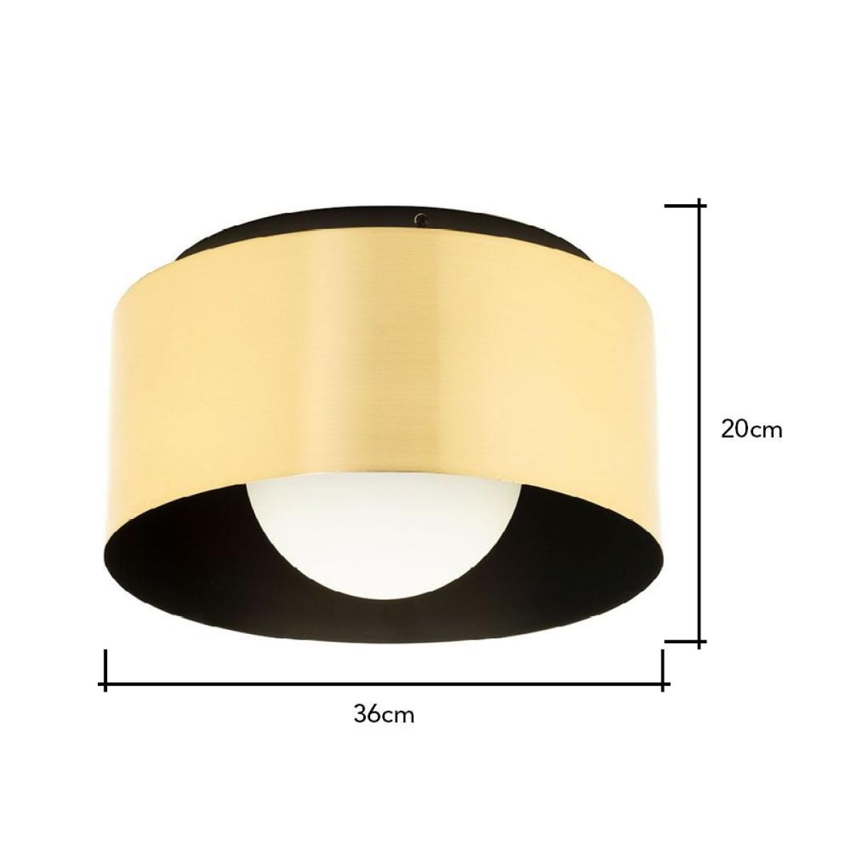 Aulum Flush Ceiling Light, Antique Brass – image 6