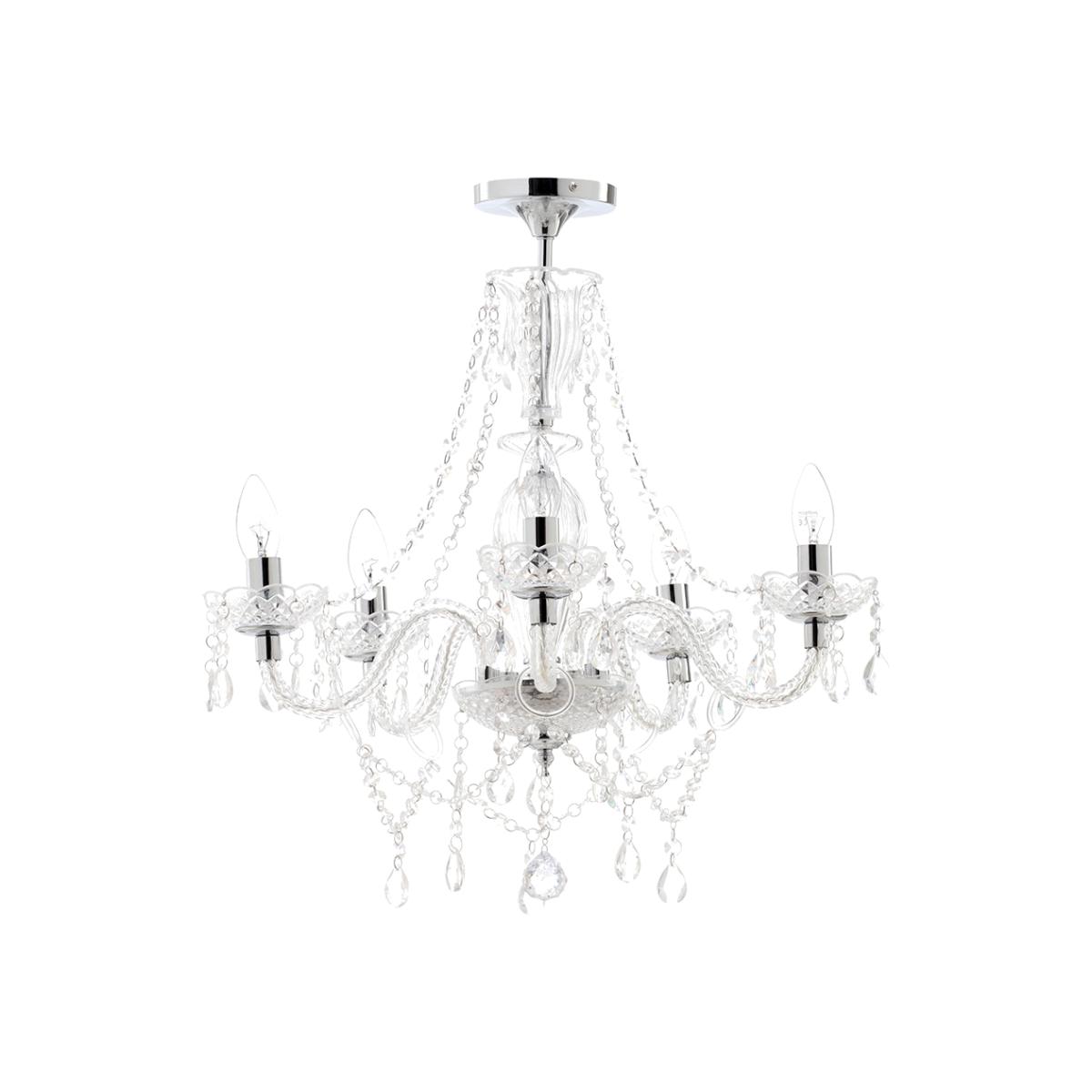 Charlotte Semi Flush Ceiling Light, Chrome – image 1