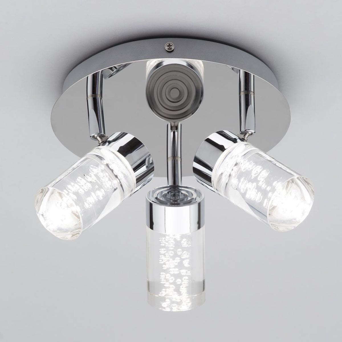 Stellar Bubble LED Bathroom Spotlight Plate, Chrome – image 3