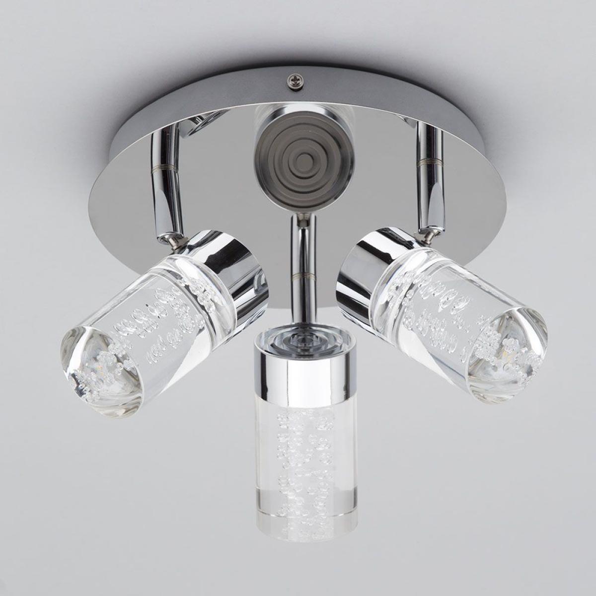 Stellar Bubble LED Bathroom Spotlight Plate, Chrome – image 4