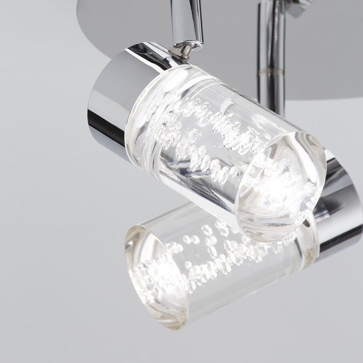 Stellar Bubble LED Bathroom Spotlight Plate, Chrome – image 5