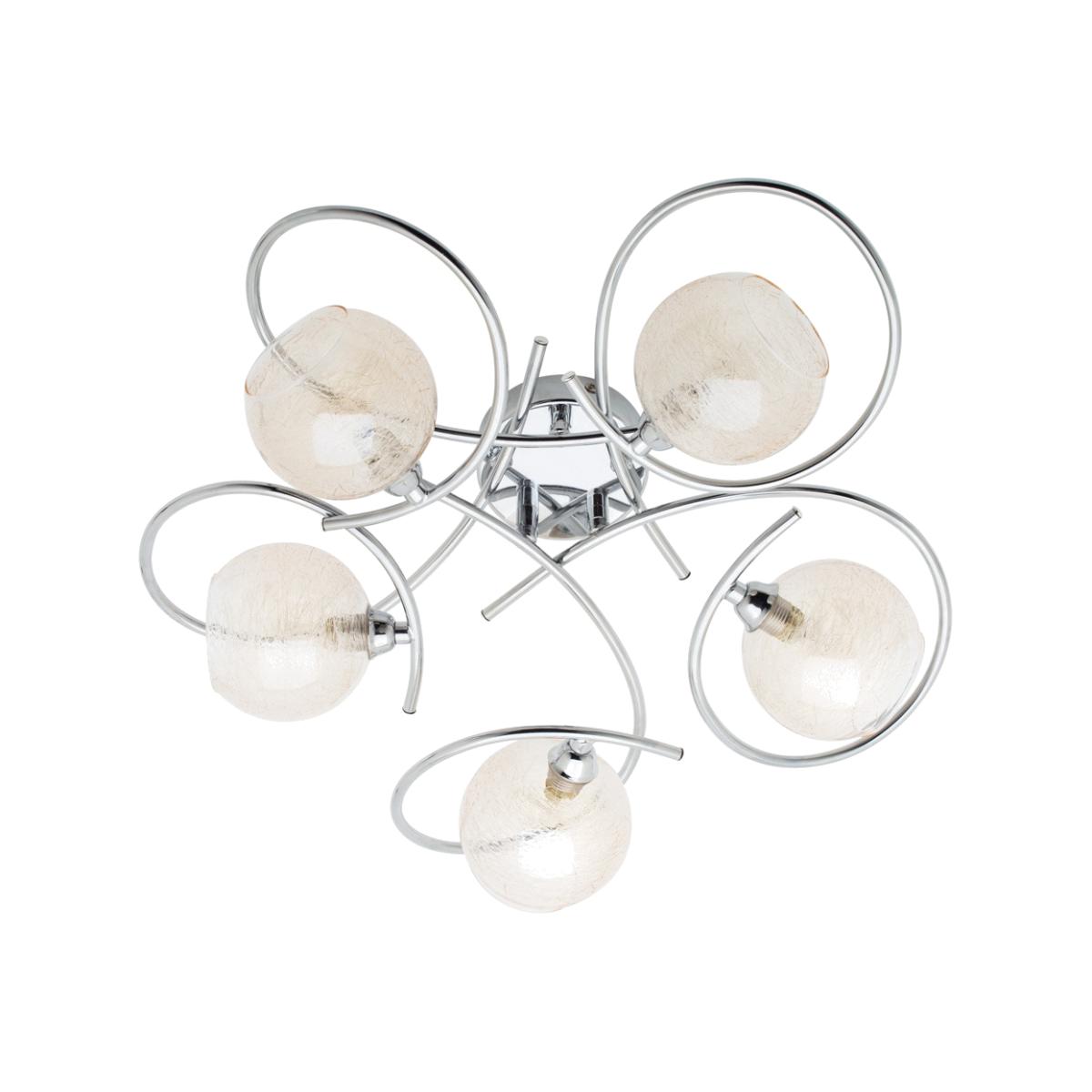 Mason Scribble 5 Light Flush, Chrome – image 1