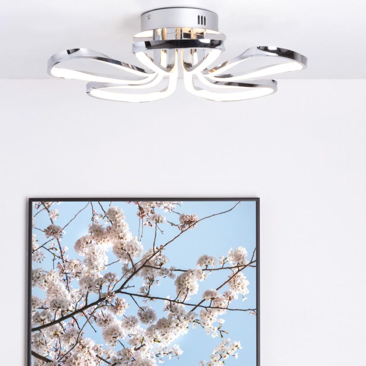 Alvar Petals LED Flush Ceiling Light, Chrome – image 2
