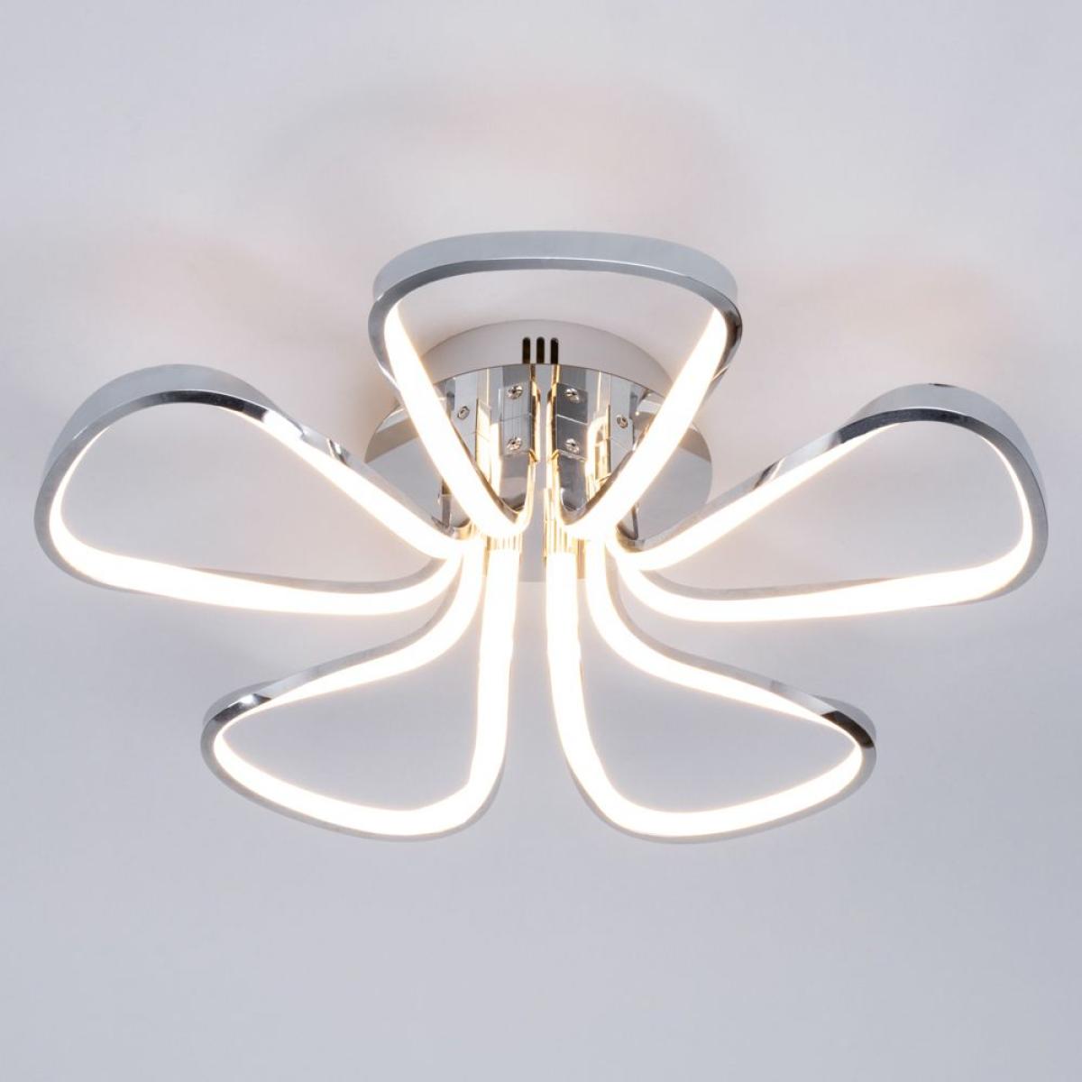 Alvar Petals LED Flush Ceiling Light, Chrome – image 3
