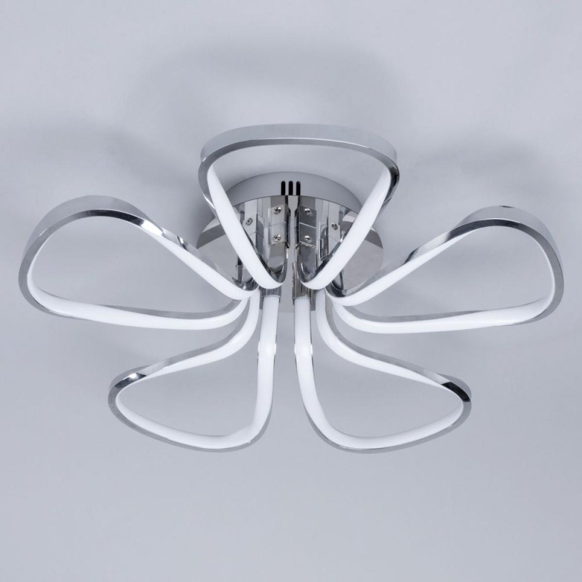 Alvar Petals LED Flush Ceiling Light, Chrome – image 4