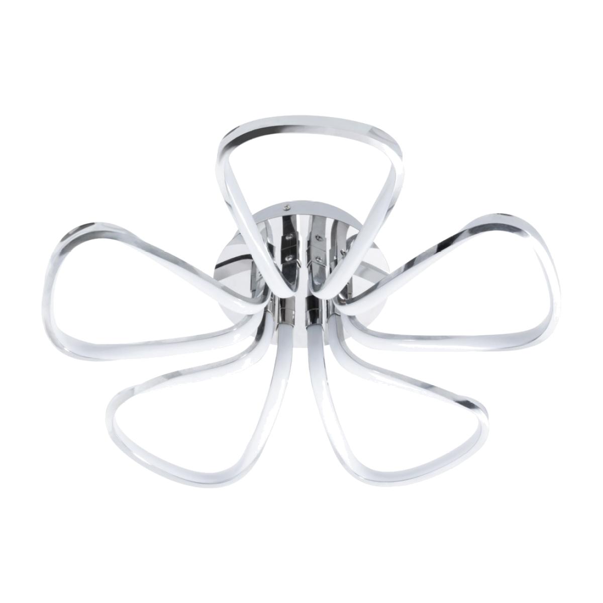 Alvar Petals LED Flush Ceiling Light, Chrome – image 1