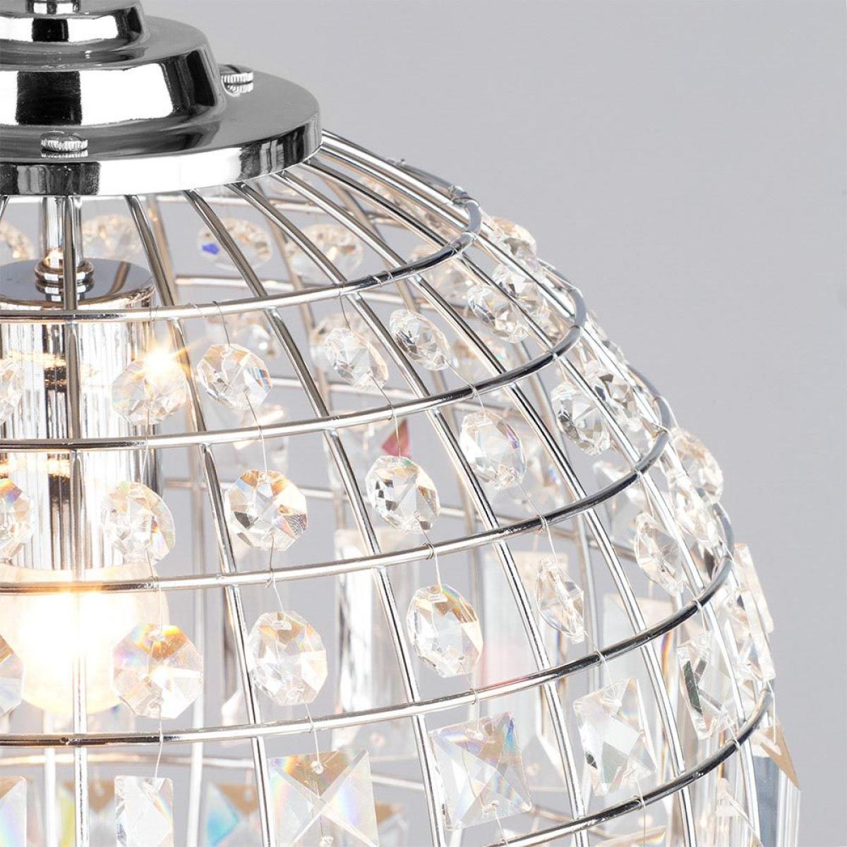 Ursula Small Crystal Ball Pendant, Chrome – image 4