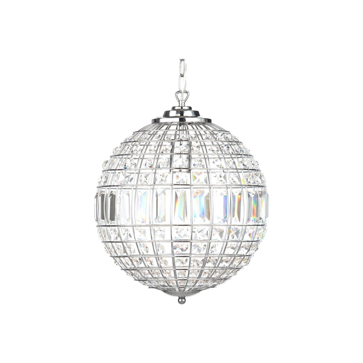 Ursula Small Crystal Ball Pendant, Chrome – image 1