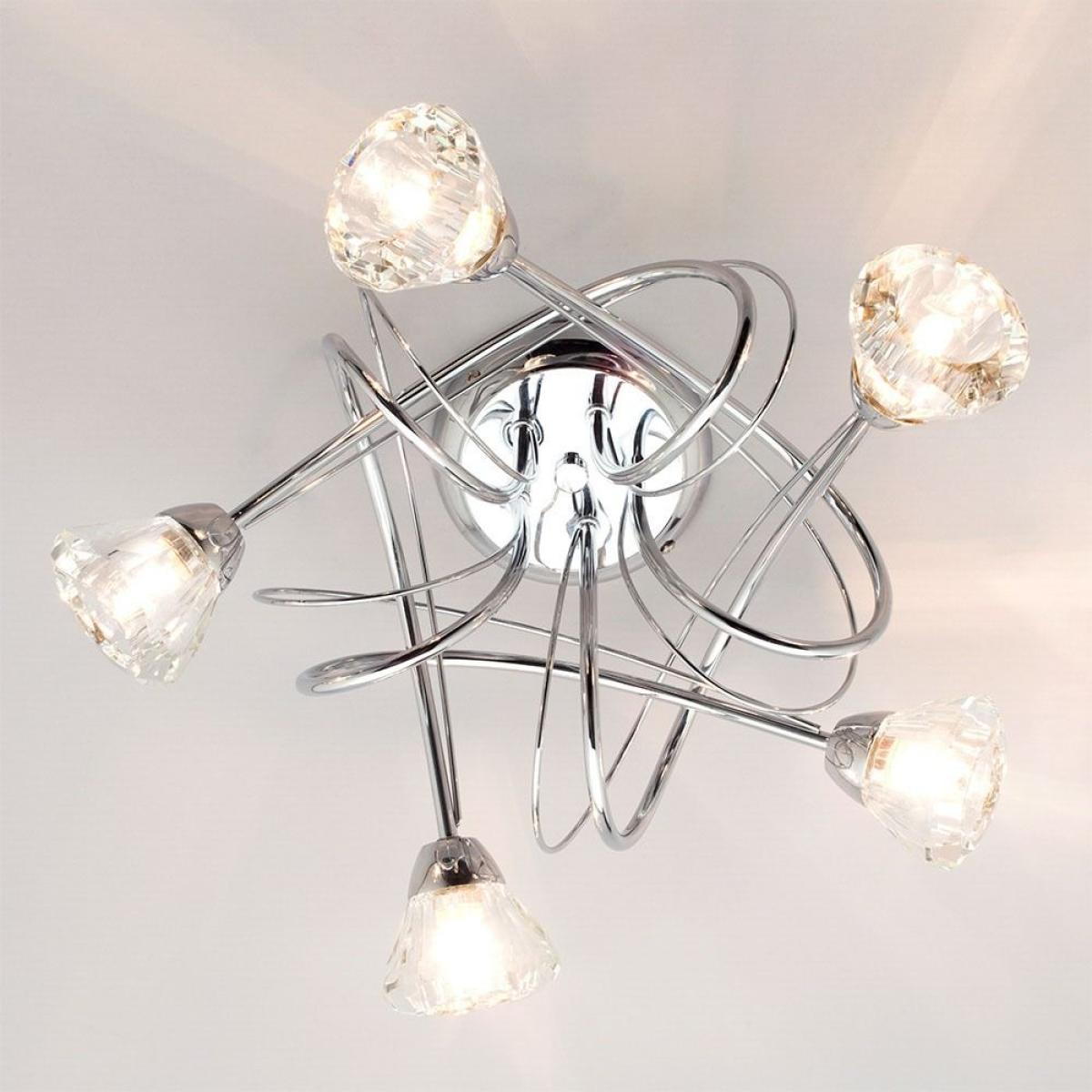 Marianne Large Flush Ceiling Light, Chrome – image 2
