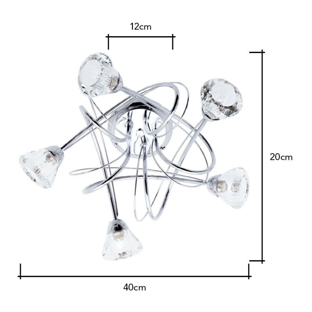 Marianne Large Flush Ceiling Light, Chrome – image 5