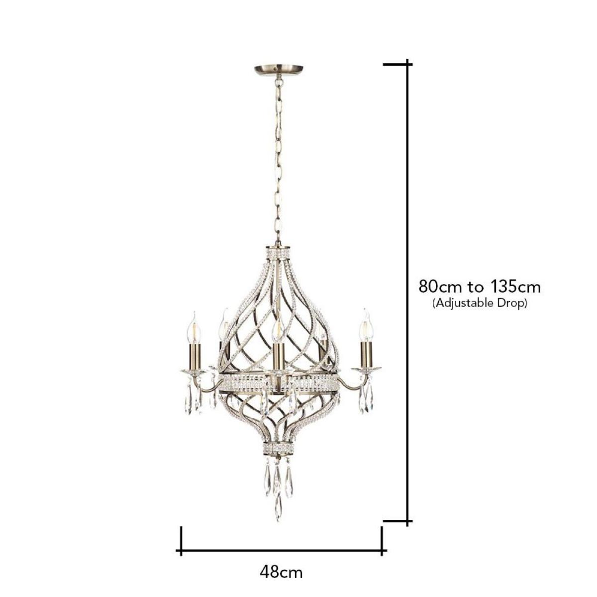 Evelyn Chandelier, Brass – image 7