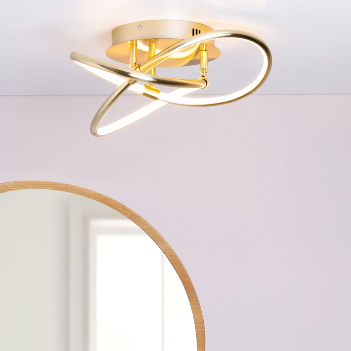 Eero Knotted LED Flush Ceiling Light, Satin Brass – image 2