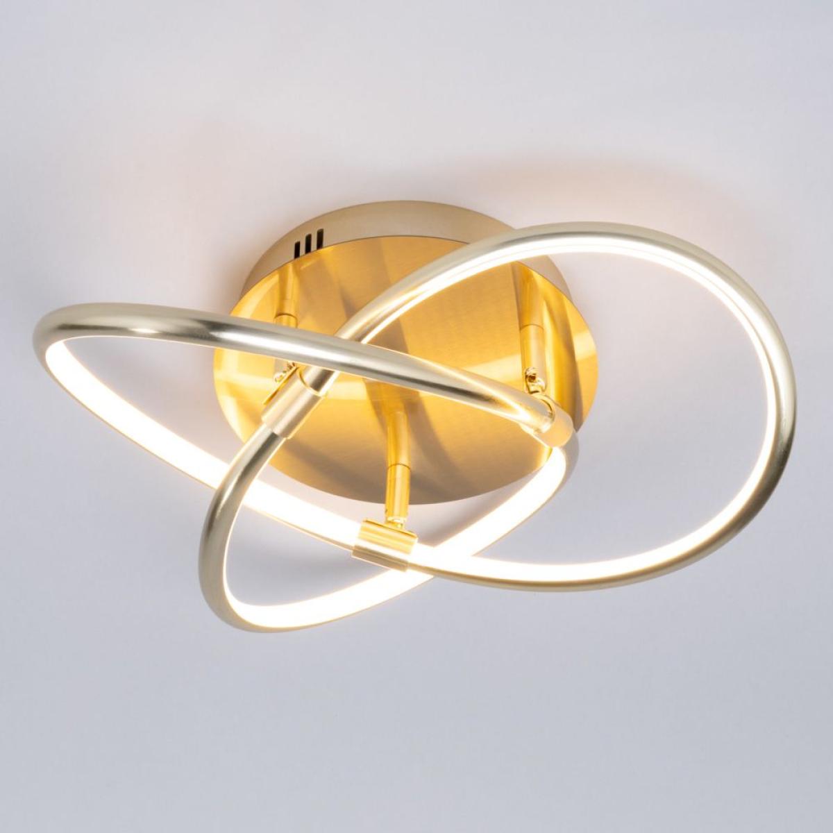 Eero Knotted LED Flush Ceiling Light, Satin Brass – image 3