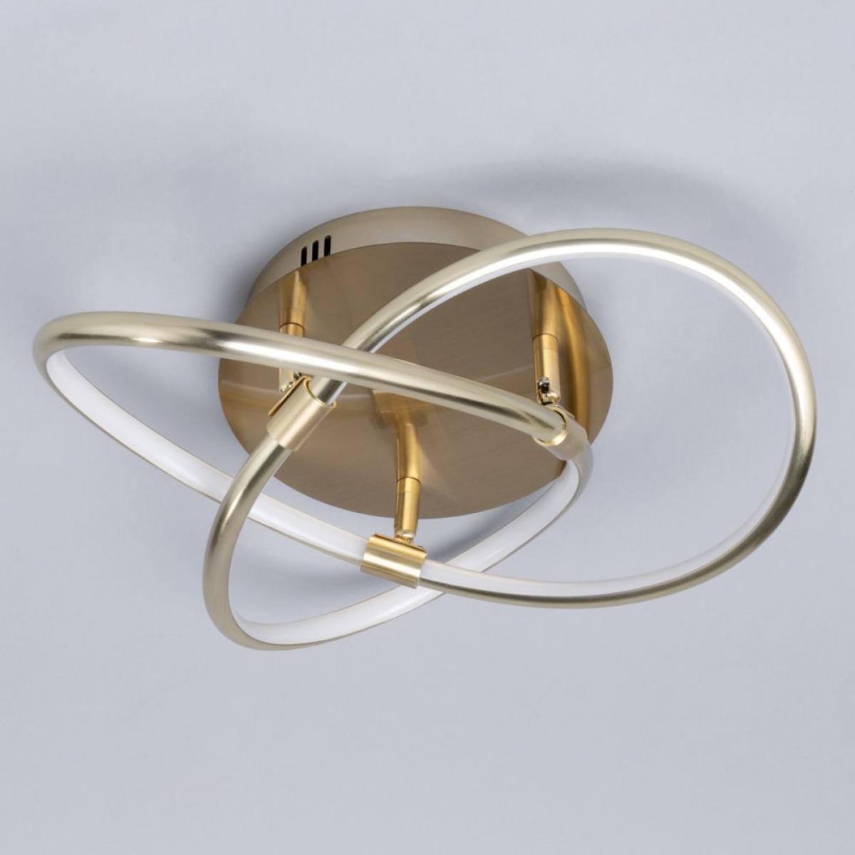 Eero Knotted LED Flush Ceiling Light, Satin Brass – image 4