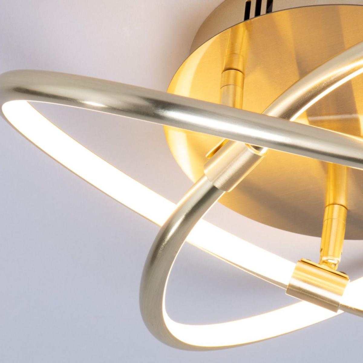 Eero Knotted LED Flush Ceiling Light, Satin Brass – image 5