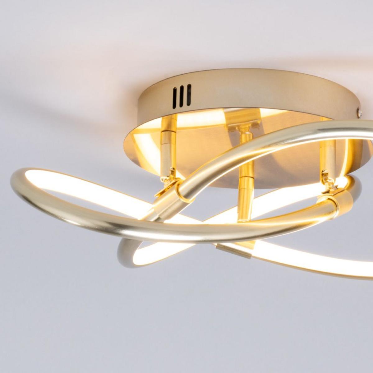 Eero Knotted LED Flush Ceiling Light, Satin Brass – image 6