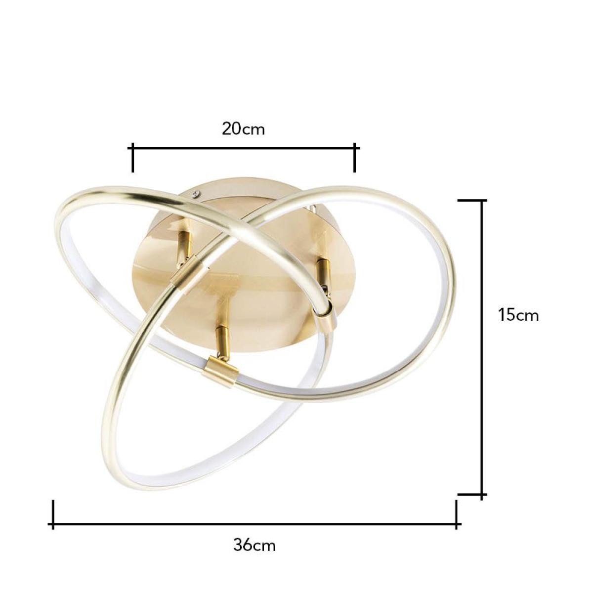 Eero Knotted LED Flush Ceiling Light, Satin Brass – image 7