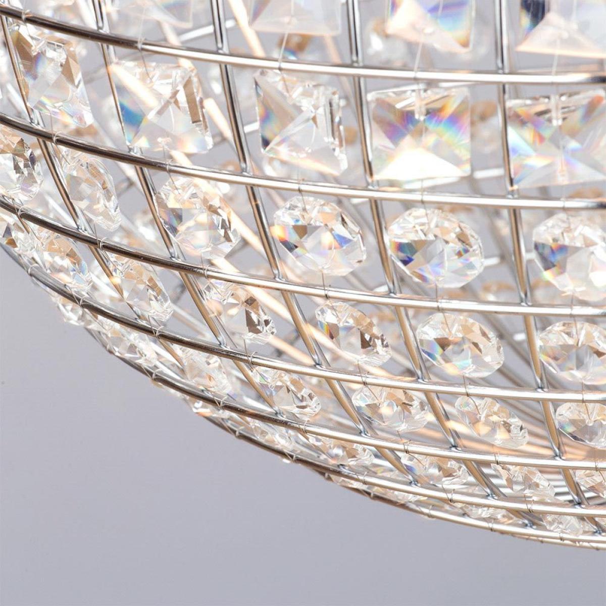 Large Ursula Crystal Ball Pendant, Chrome – image 5