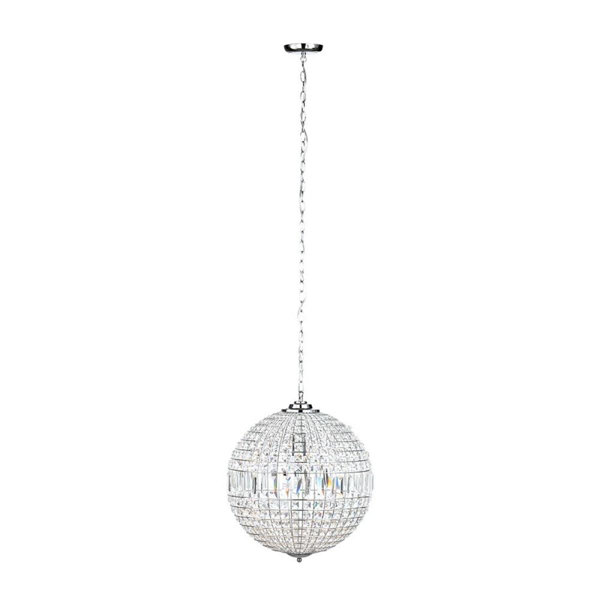 Large Ursula Crystal Ball Pendant, Chrome – image 7