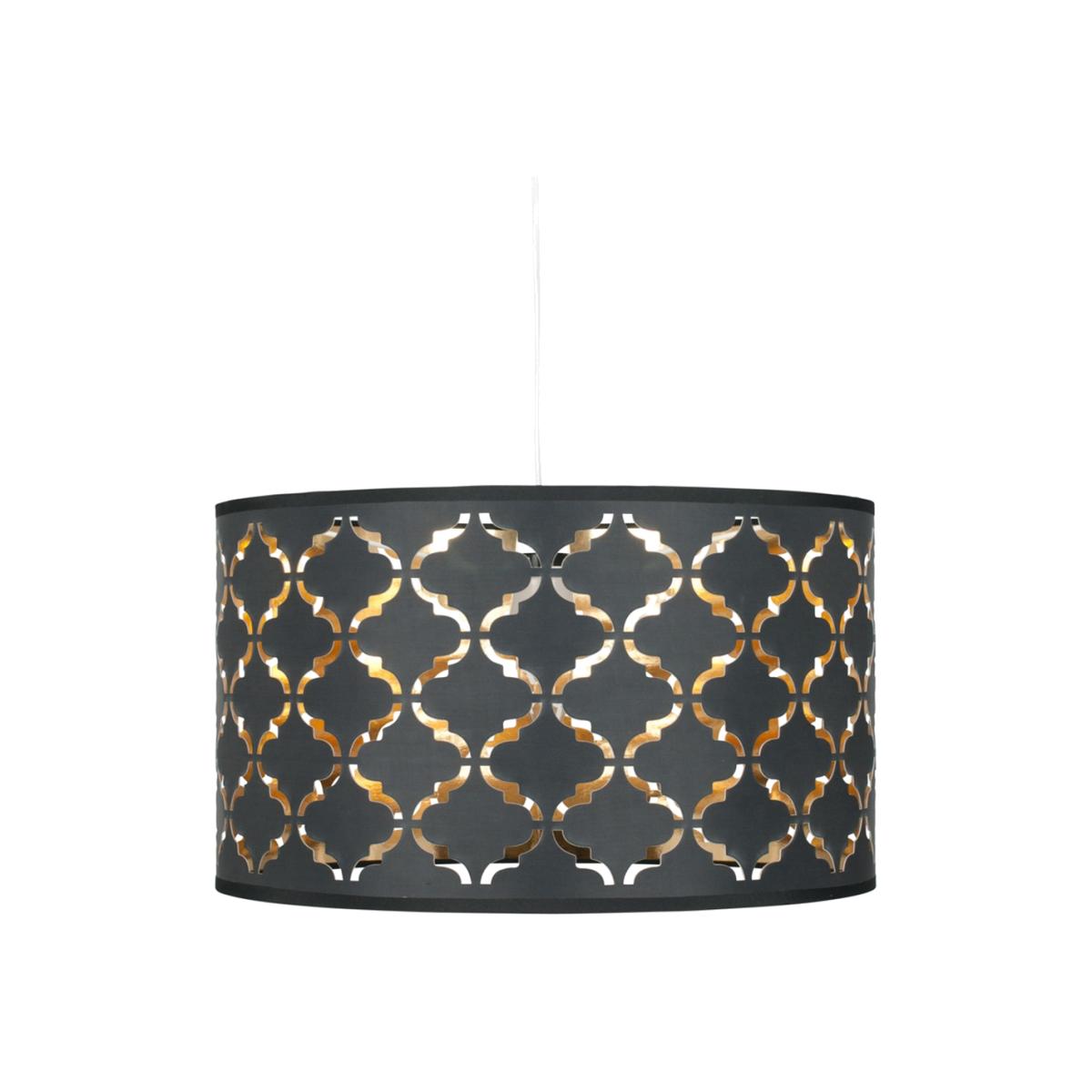 Bizet Laser Cut Out Easyfit Lampshade, Black