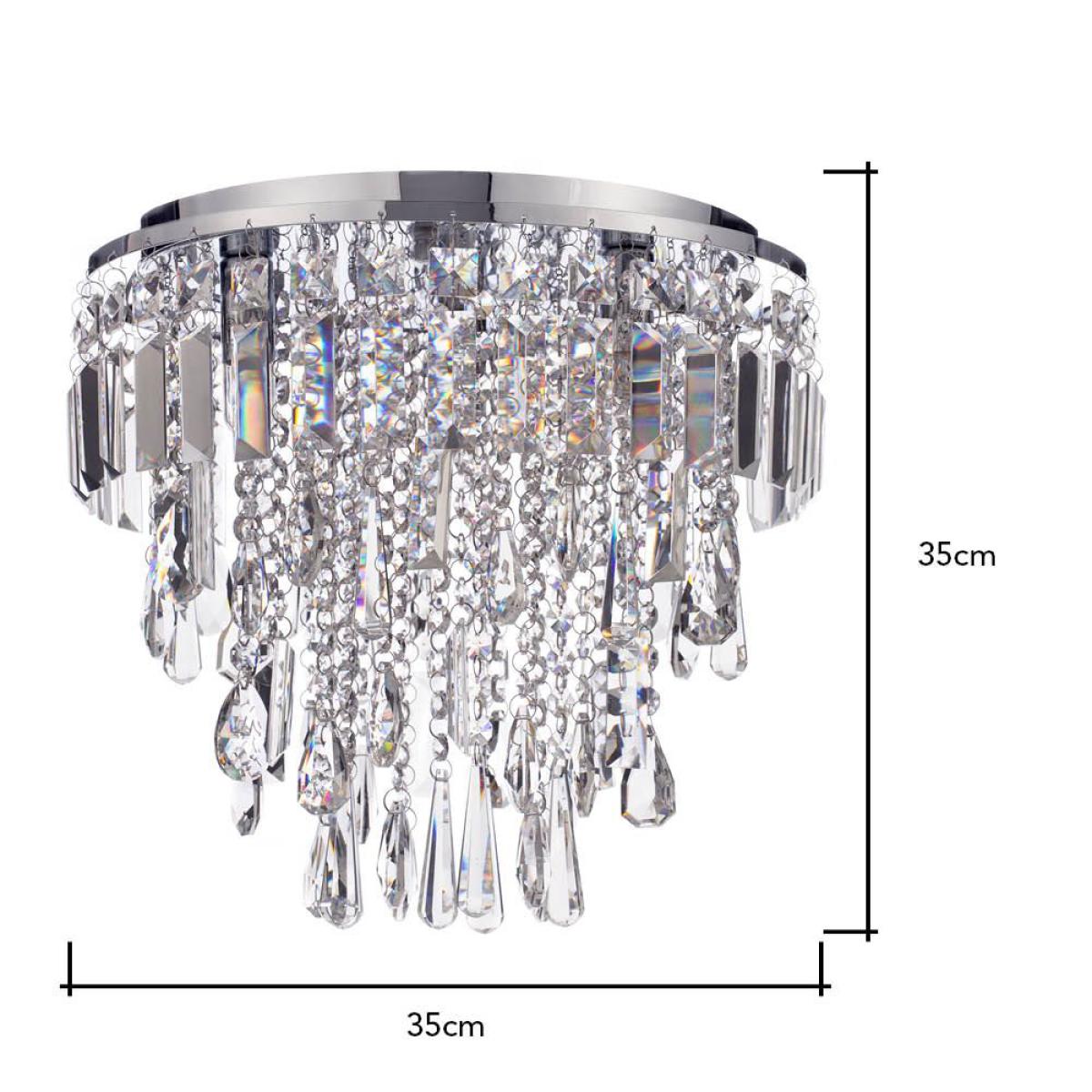 Bresna Flush Ceiling Light, Chrome – image 5
