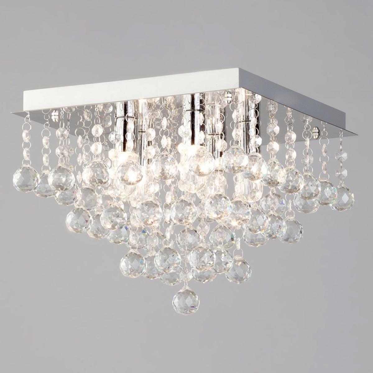 Tampa Large Bathroom Flush Ceiling Light, Chrome – image 2