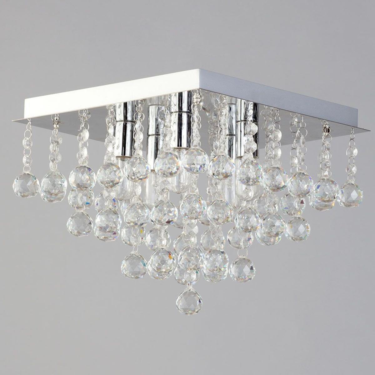 Tampa Large Bathroom Flush Ceiling Light, Chrome – image 3