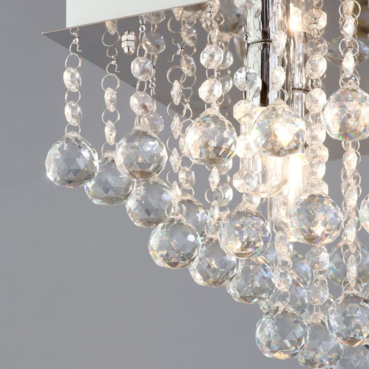 Tampa Large Bathroom Flush Ceiling Light, Chrome – image 4