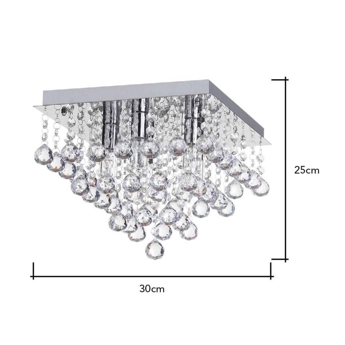 Tampa Large Bathroom Flush Ceiling Light, Chrome – image 6