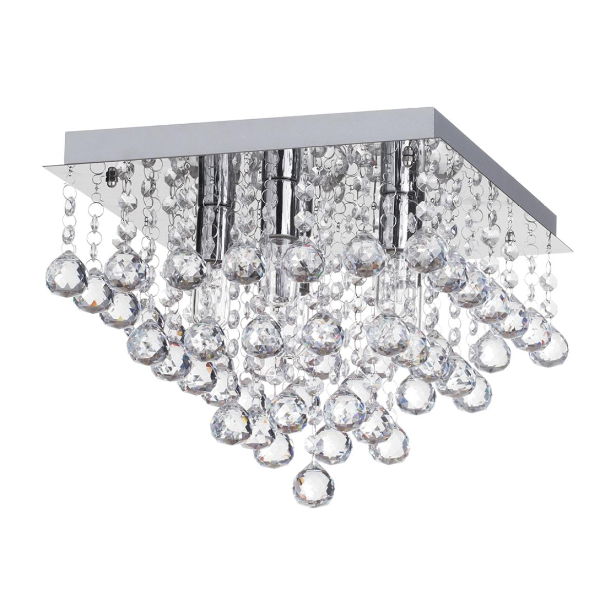 Tampa Large Bathroom Flush Ceiling Light, Chrome – image 1