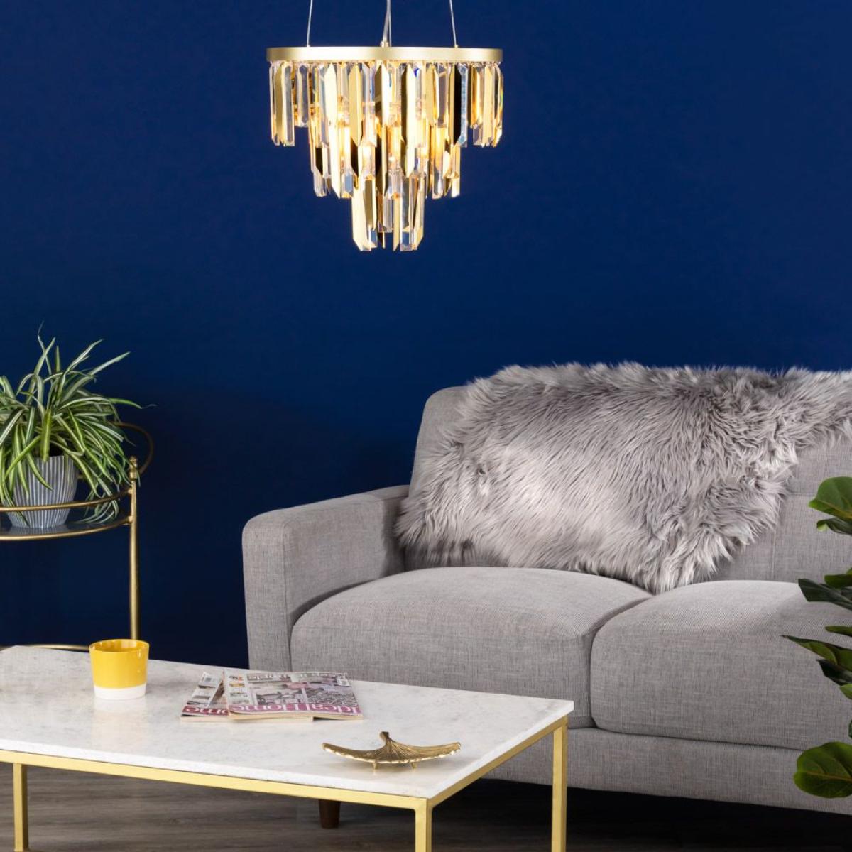 Beekham Ceiling Pendant Light, Satin Brass – image 2