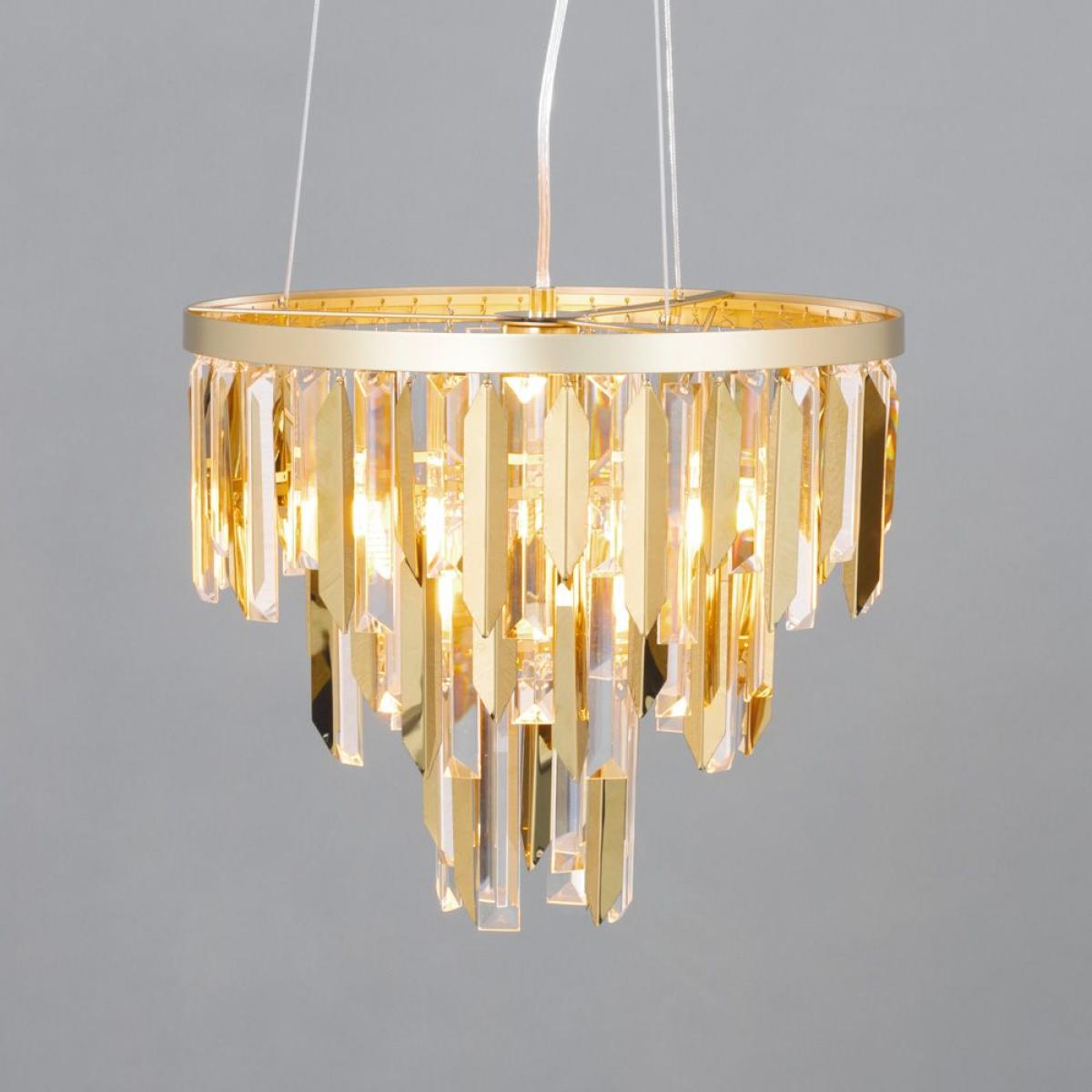 Beekham Ceiling Pendant Light, Satin Brass – image 3