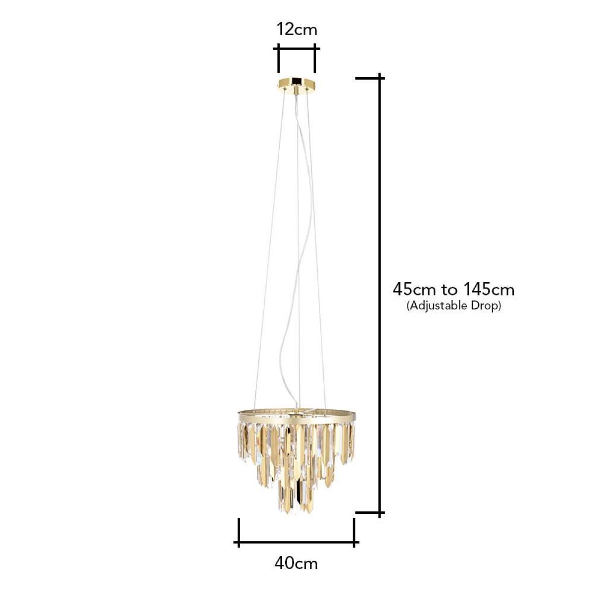 Beekham Ceiling Pendant Light, Satin Brass – image 7