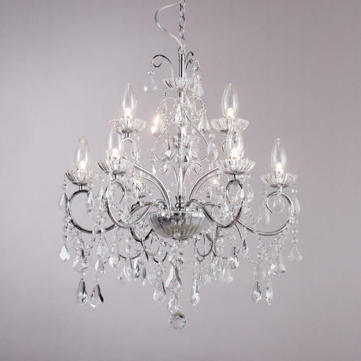 Daphne 9 Light Bathroom Ceiling Pendant, Chrome – image 3