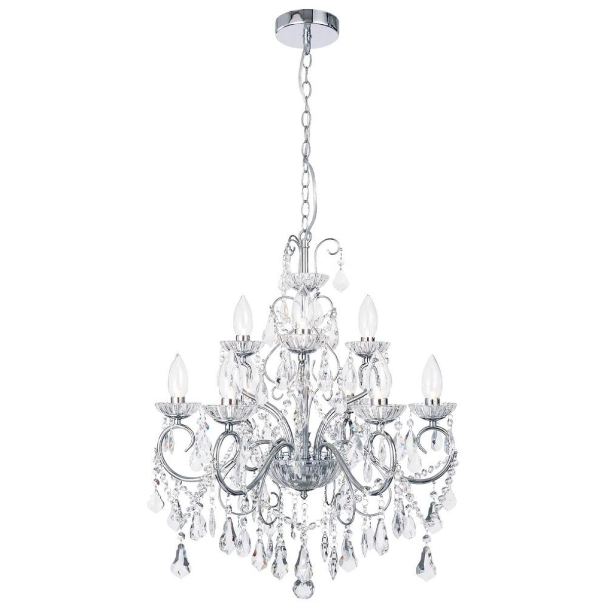 Daphne 9 Light Bathroom Ceiling Pendant, Chrome – image 6