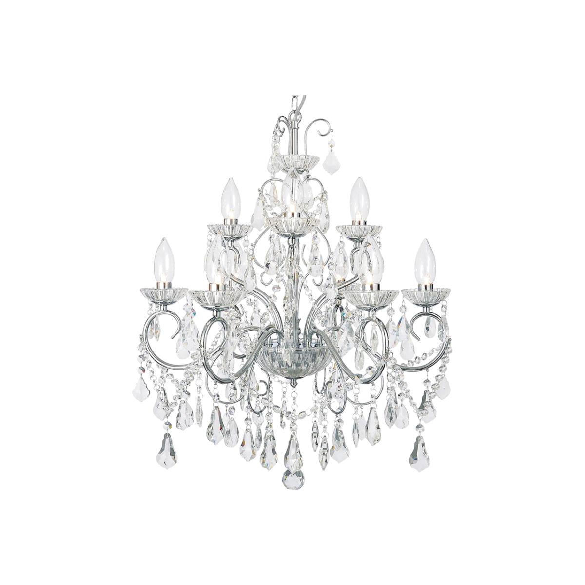 Daphne 9 Light Bathroom Ceiling Pendant, Chrome – image 1