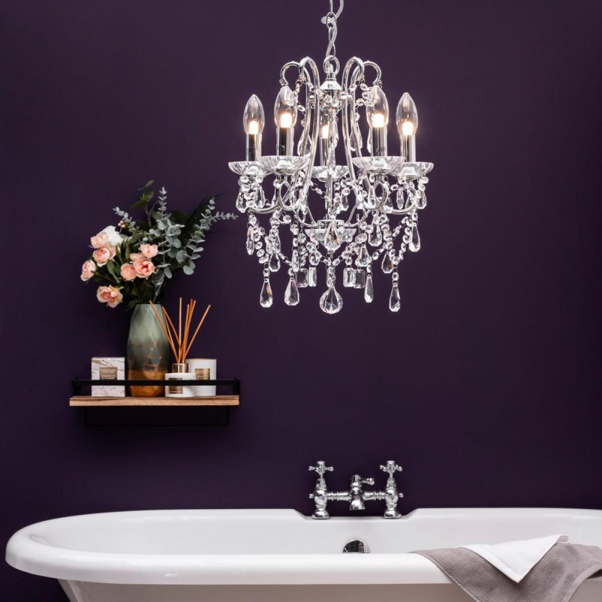 Annalee 5 Light Small Chandelier, Chrome – image 2