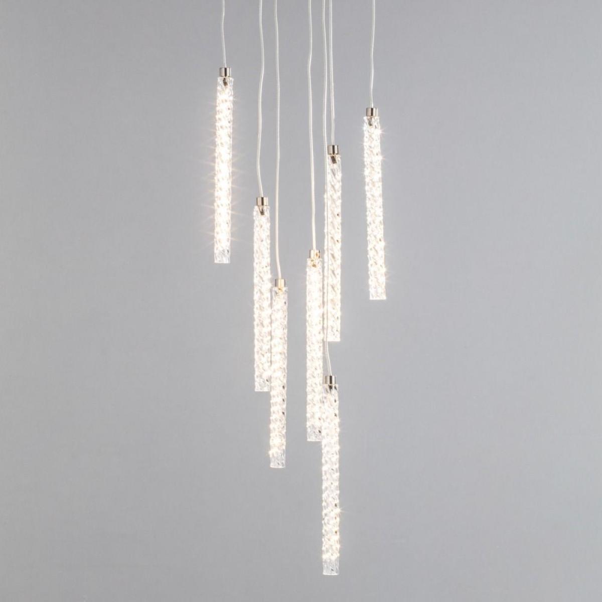 Shae Cluster Pendant, Brushed Chrome – image 3