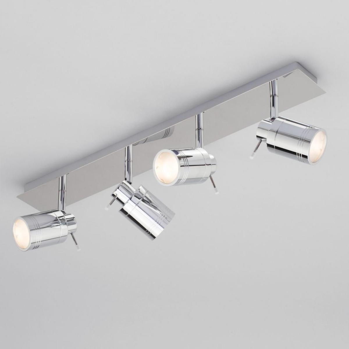 Hector Bathroom Ceiling Spotlight Bar, Chrome – image 3